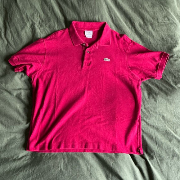 Lacoste Men's Polo Shirt in Vibrant Pink - Picture 5 of 5